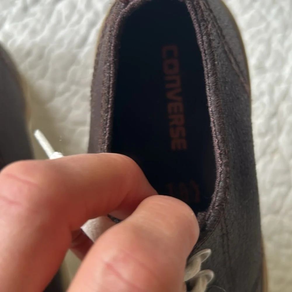 NWOT Converse Jack Purcell sneakers size 1. Brown w/tan accents. Waterproof.